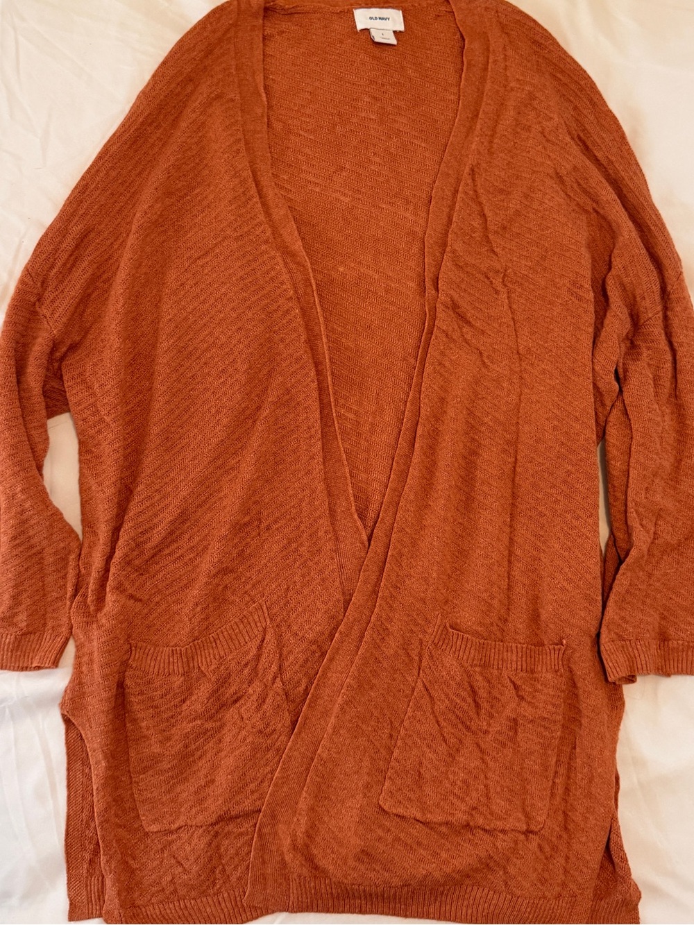 Lightweight Rust Orange Cardigan